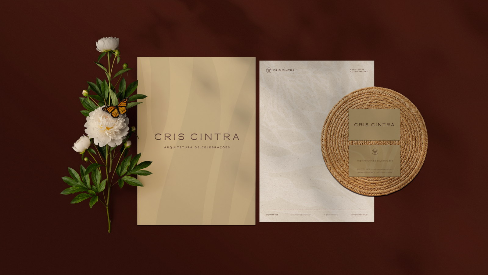 Identidade visual para Cris Cintra, arquiteto de celebrações