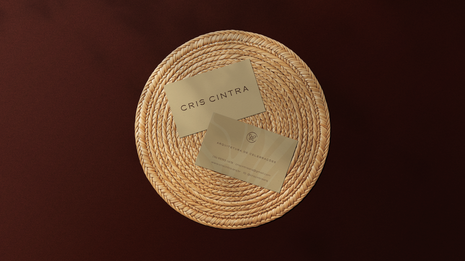 Identidade visual para Cris Cintra, arquiteto de celebrações